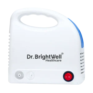 Dr.Brightwell NebBright nebulizer piston compressor unit with ergonomic carry handle and power switch