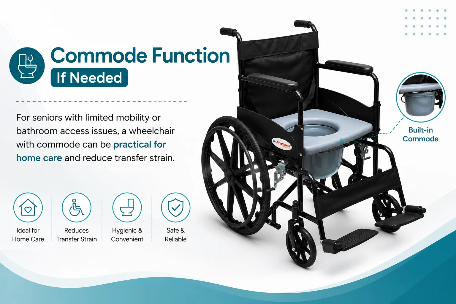 Best wheelchair, commode compatibility