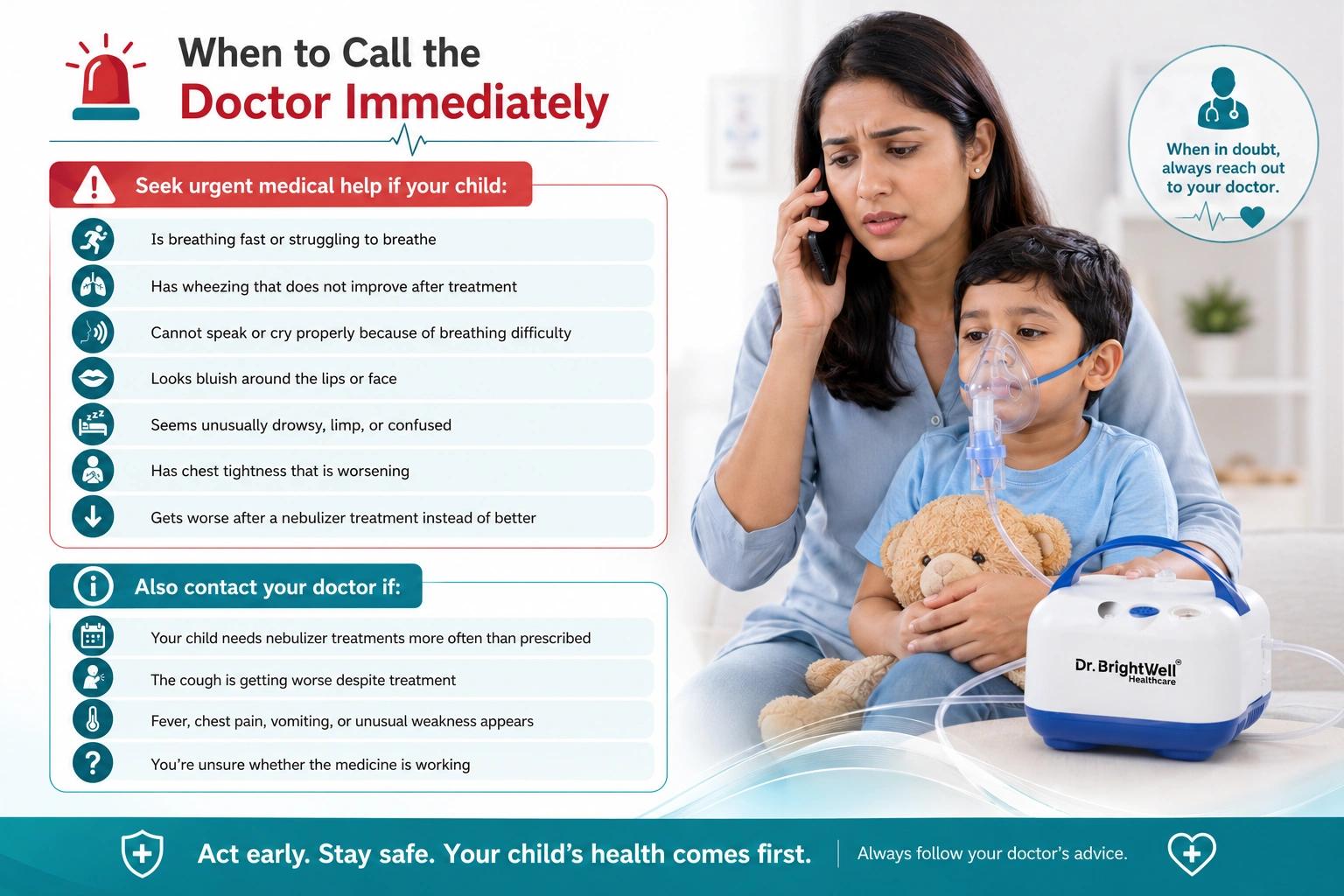 When to Call the Doctor Immediately Seek urgent medical help if your child
