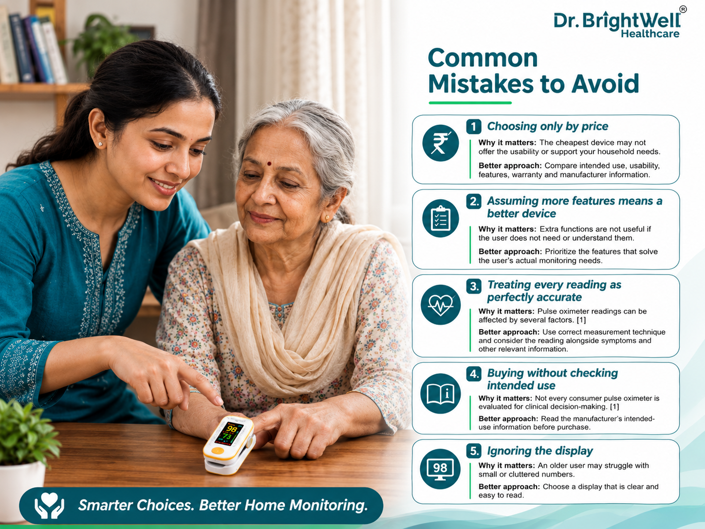common mistakes to avoid while choosing a pulse oximeter