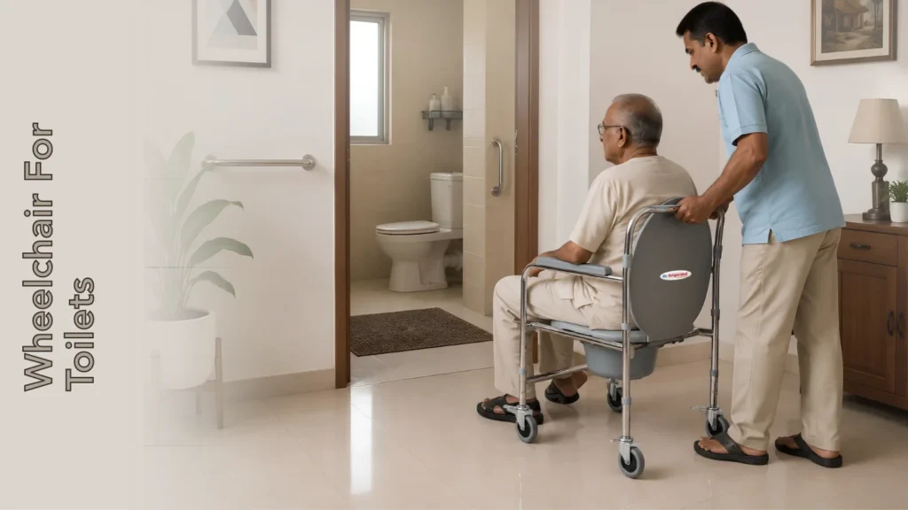 Wheelchair to use in toilets