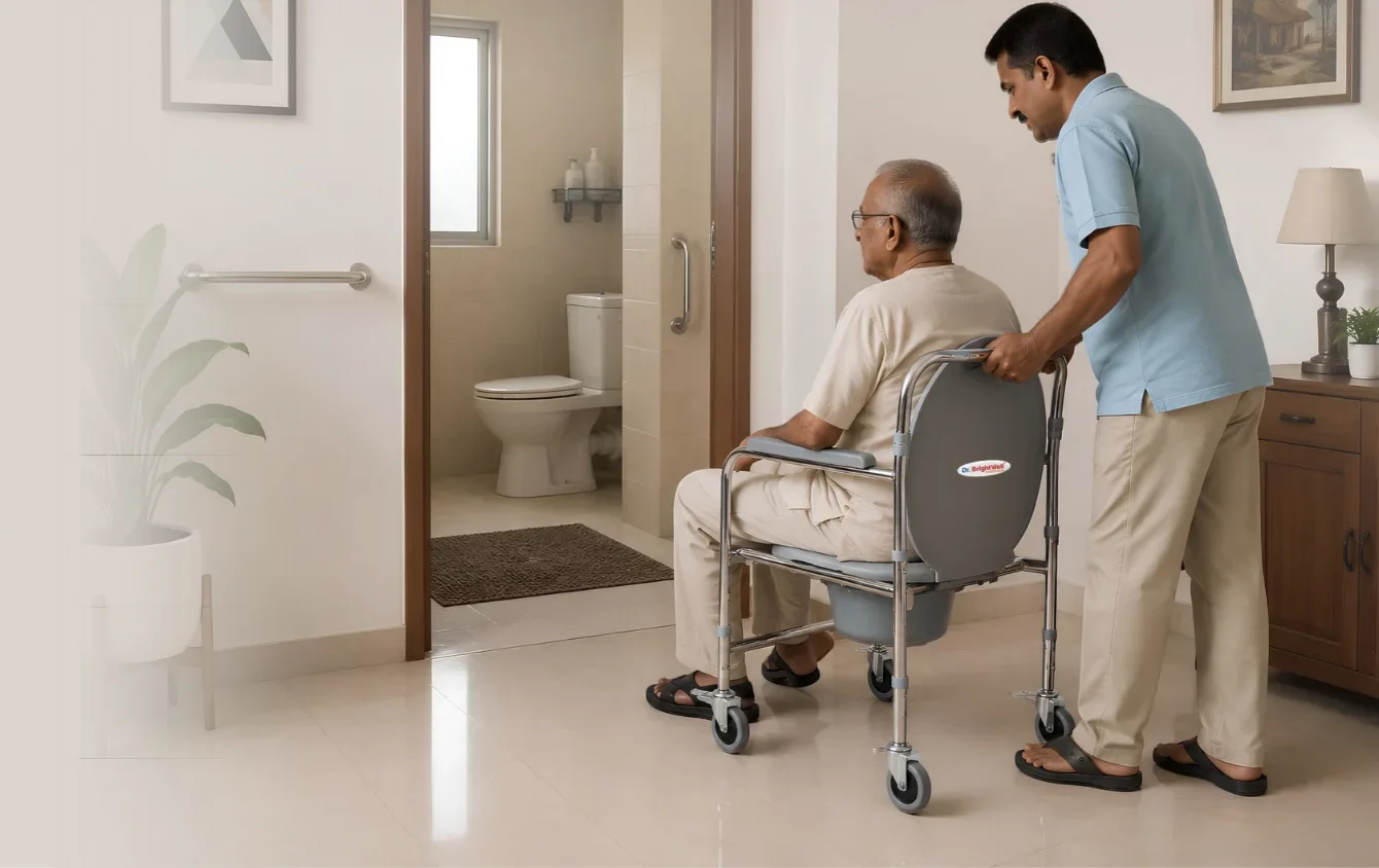 Wheelchair to use in toilets