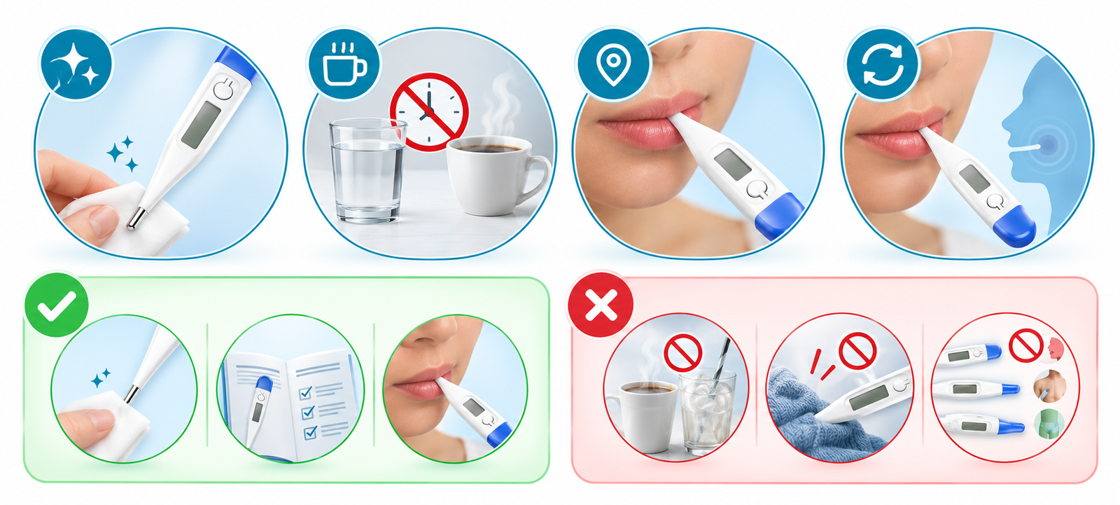 How to Use a Digital Thermometer for Fever - 5 Simple Steps: Clean, Switch On, Place, Wait, Read
