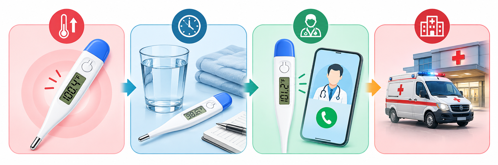 How to Use a Digital Thermometer for Fever - 5 Simple Steps: Clean, Switch On, Place, Wait, Read